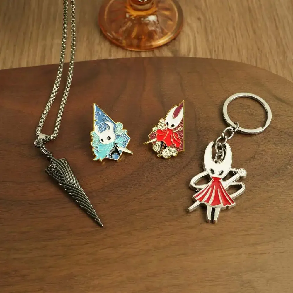 Hollow Knight Jewelry Set｜Silksong Necklace Pins Keychain Gift for Game Fans
